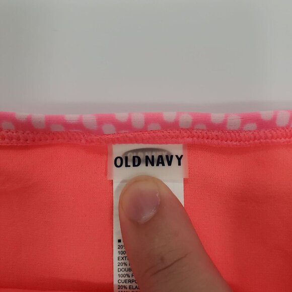 Old Navy Women's Pink on Pink Polka Dot Full Bottom Bikini Swim Bottoms Size L - Picture 2 of 4